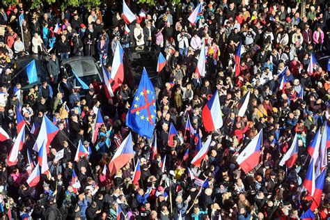 chzech streets|Thousands of Czechs Take to Streets Over Rising Costs.